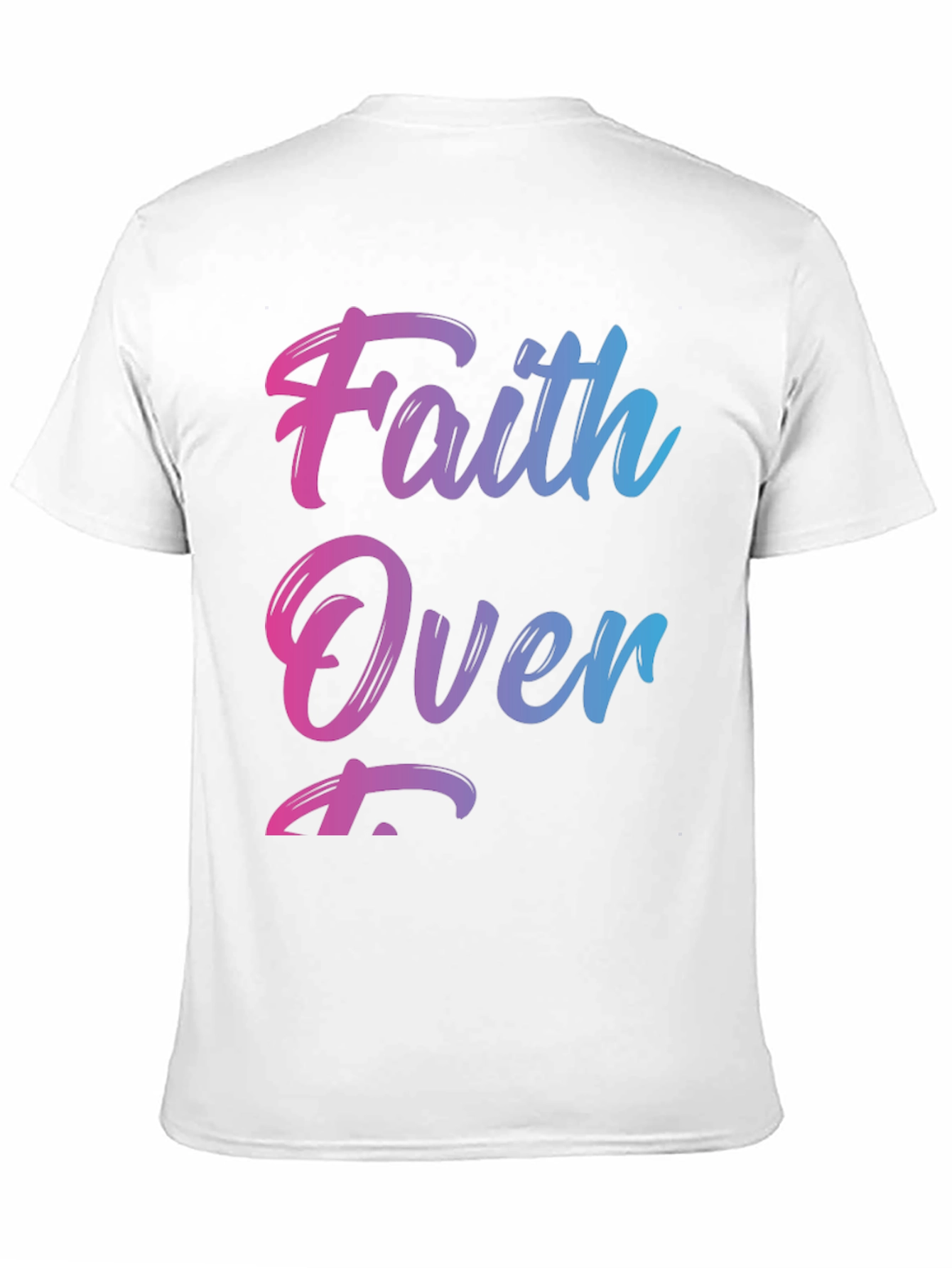 Faith Over Fear T-Shirt - Stylish Gradient Design