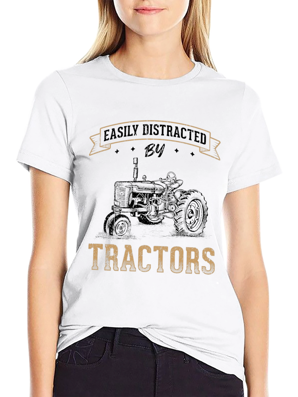 Easily Distracted by Tractors T-Shirt