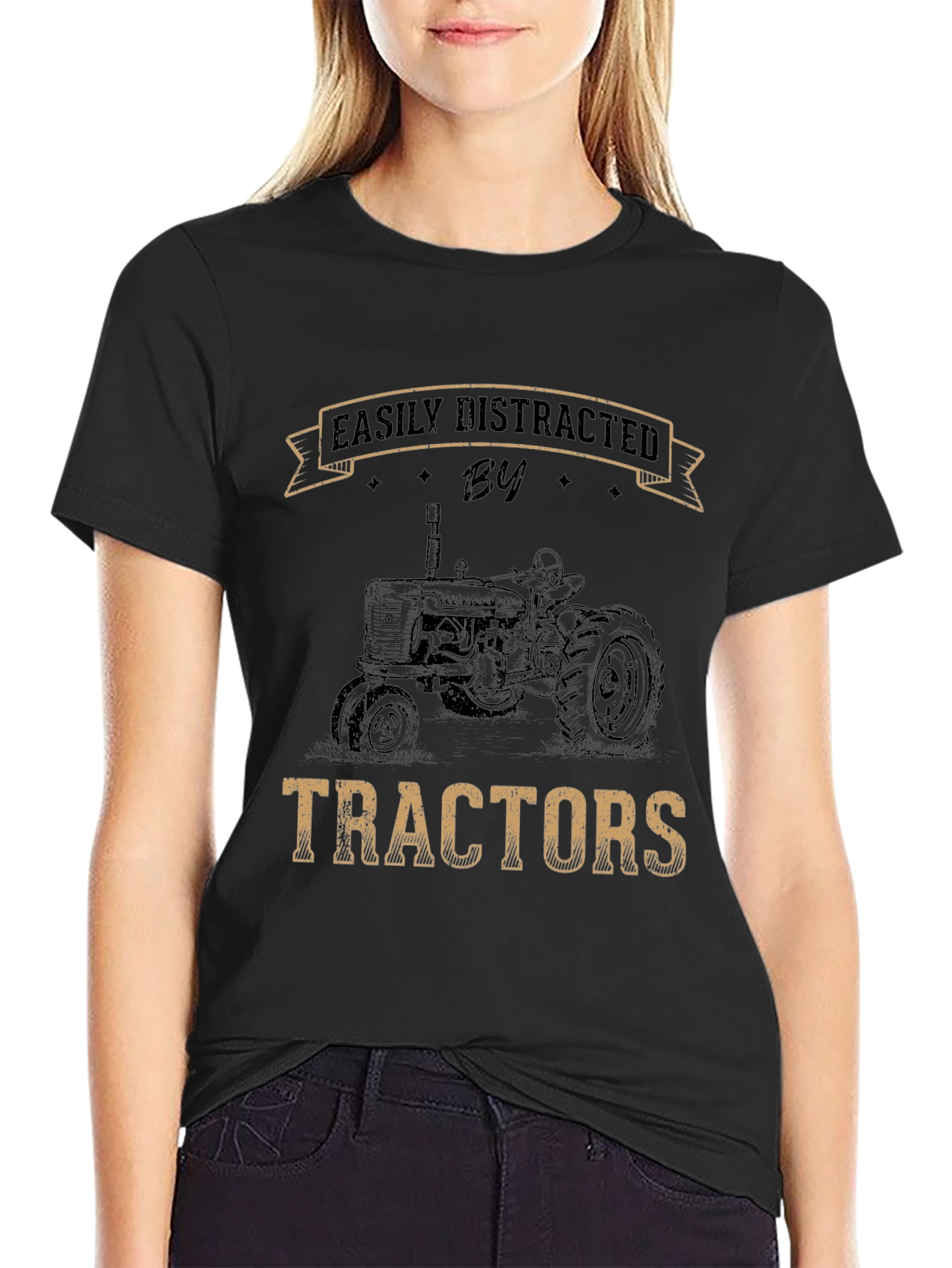 Easily Distracted by Tractors T-Shirt