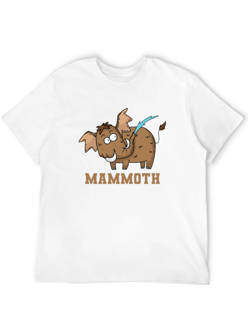 Mammoth Cartoon Graphic Black T-Shirt