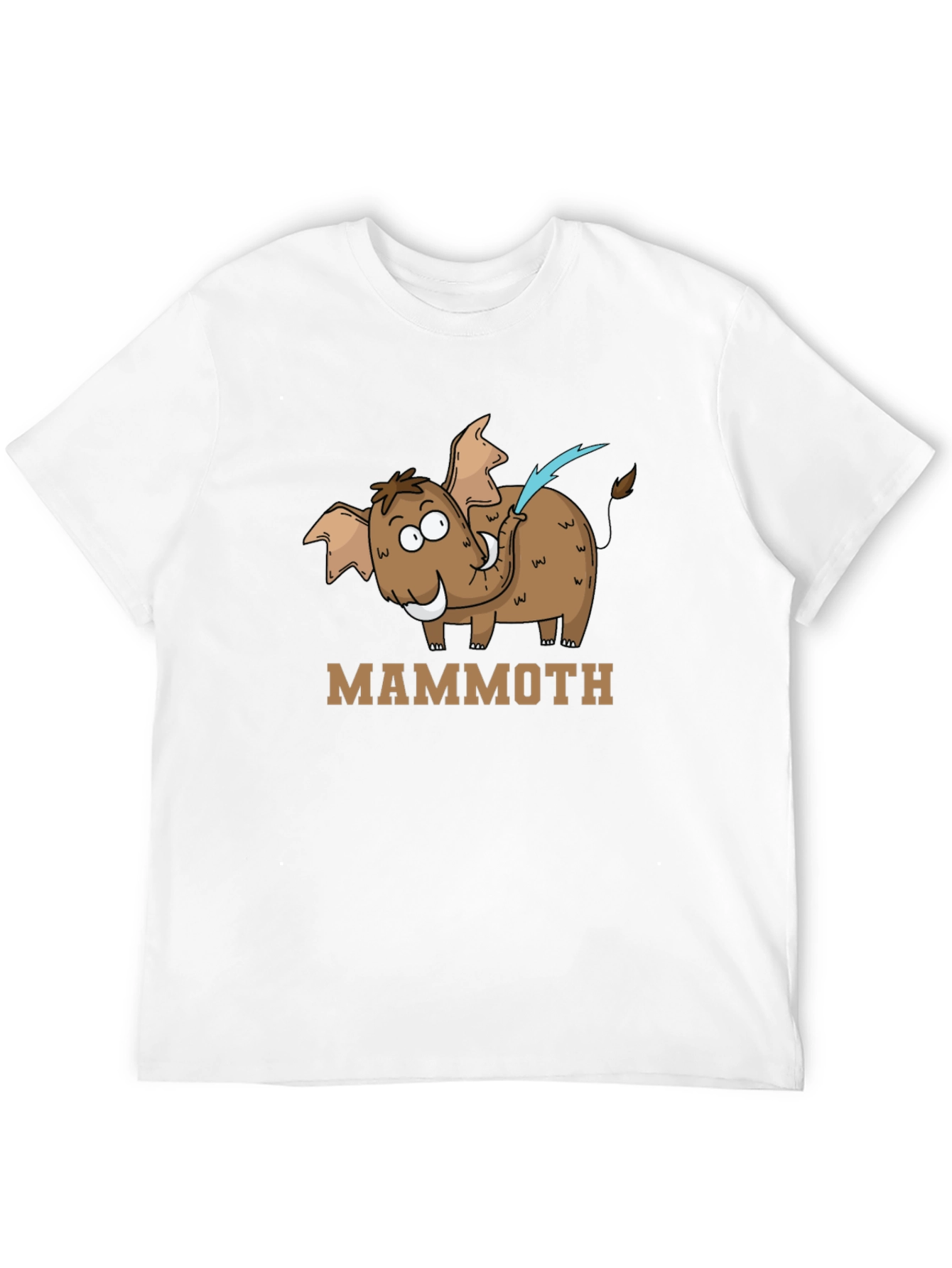Mammoth Cartoon Graphic Black T-Shirt