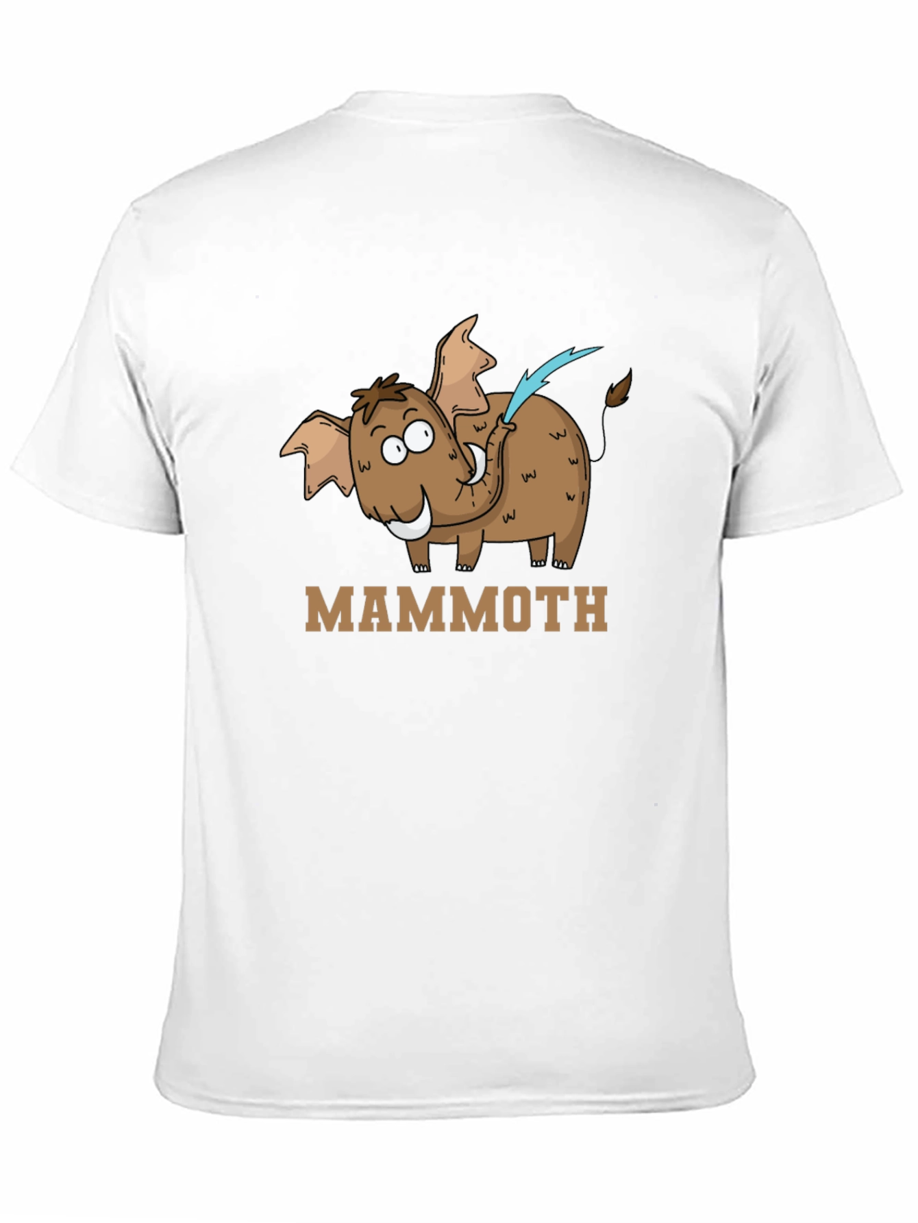 Mammoth Cartoon Graphic Black T-Shirt