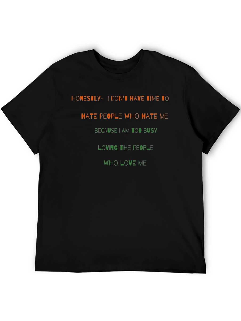Honesty Slogan Graphic Tee - Black