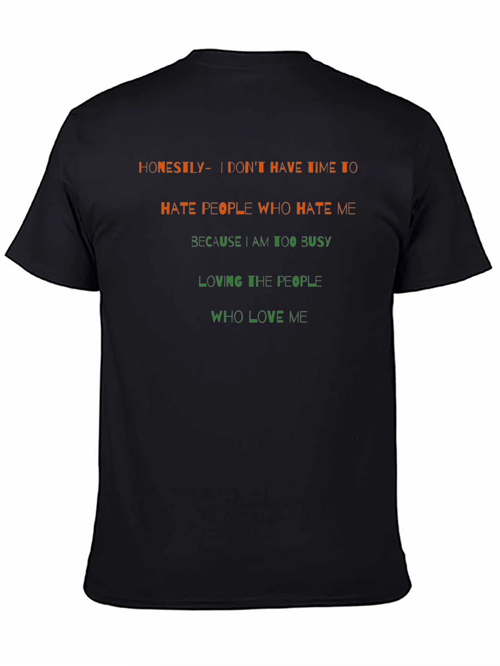 Honesty Slogan Graphic Tee - Black