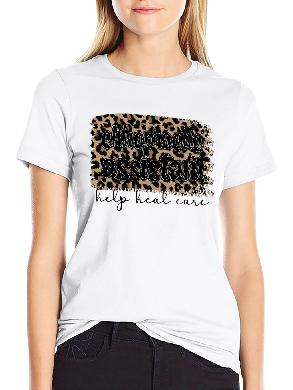Chiropractic Assistant Leopard Print T-Shirt