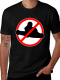 No Boxing Graphic Tee - Black Crewneck T-Shirt