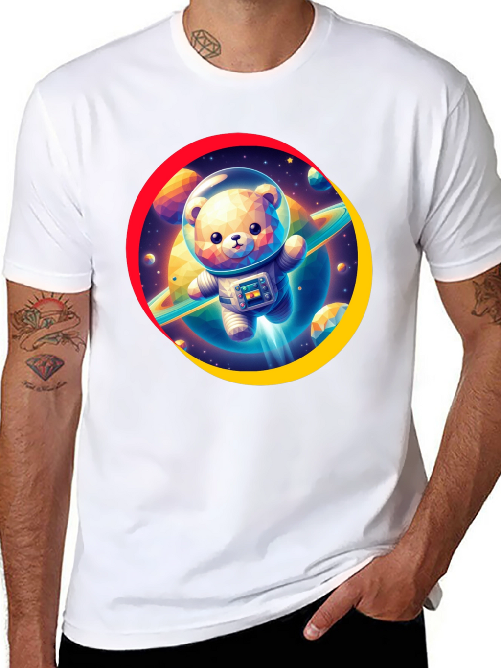 Astronaut Bear Graphic T-Shirt