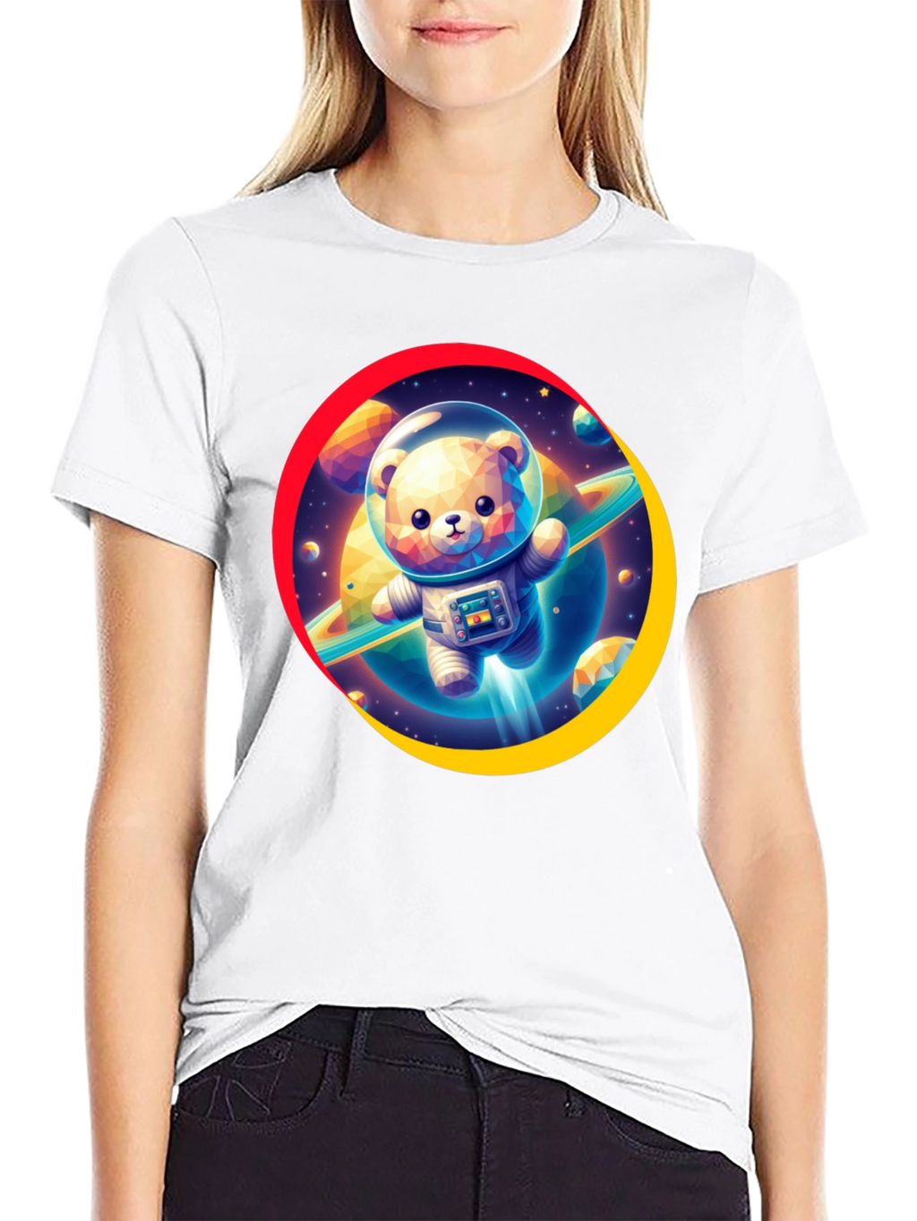 Astronaut Bear Graphic T-Shirt