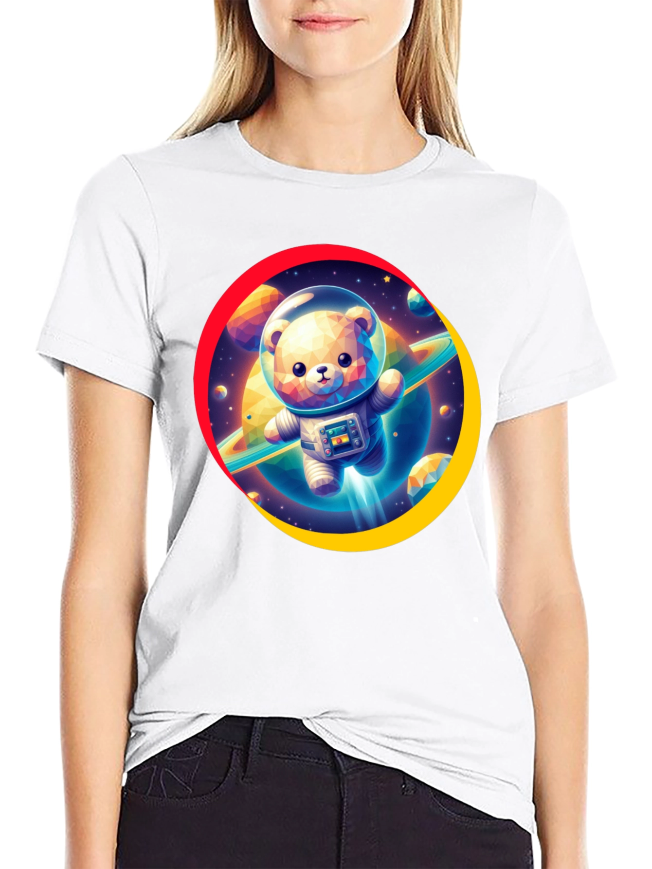 Astronaut Bear Graphic T-Shirt