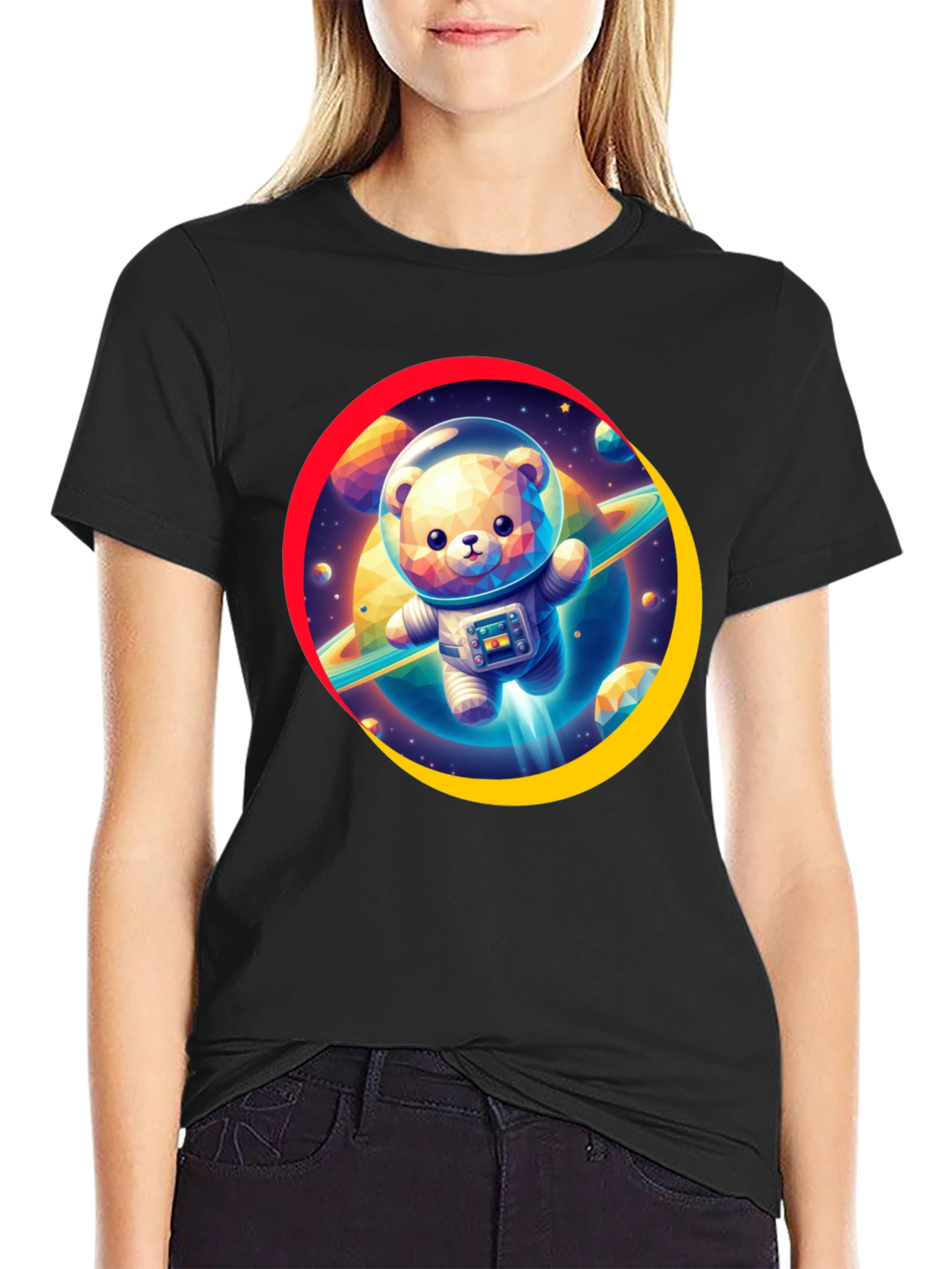 Astronaut Bear Graphic T-Shirt