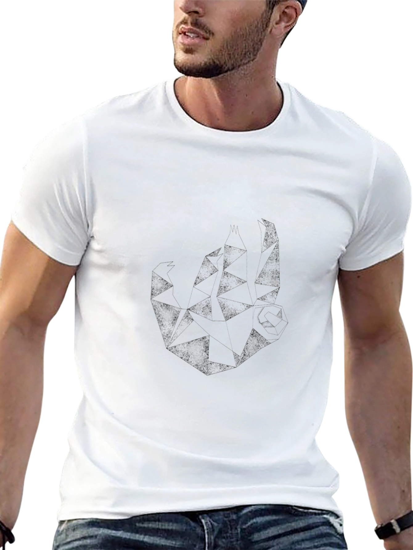 Geometric Constellation Black T-Shirt