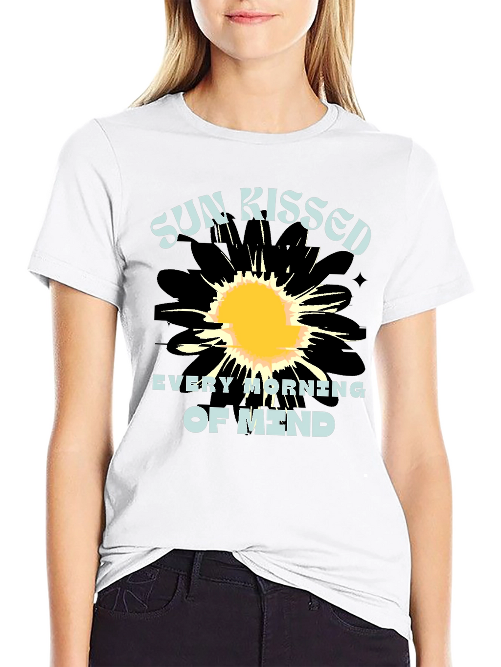 Sun Kissed Mind Black Graphic Tee