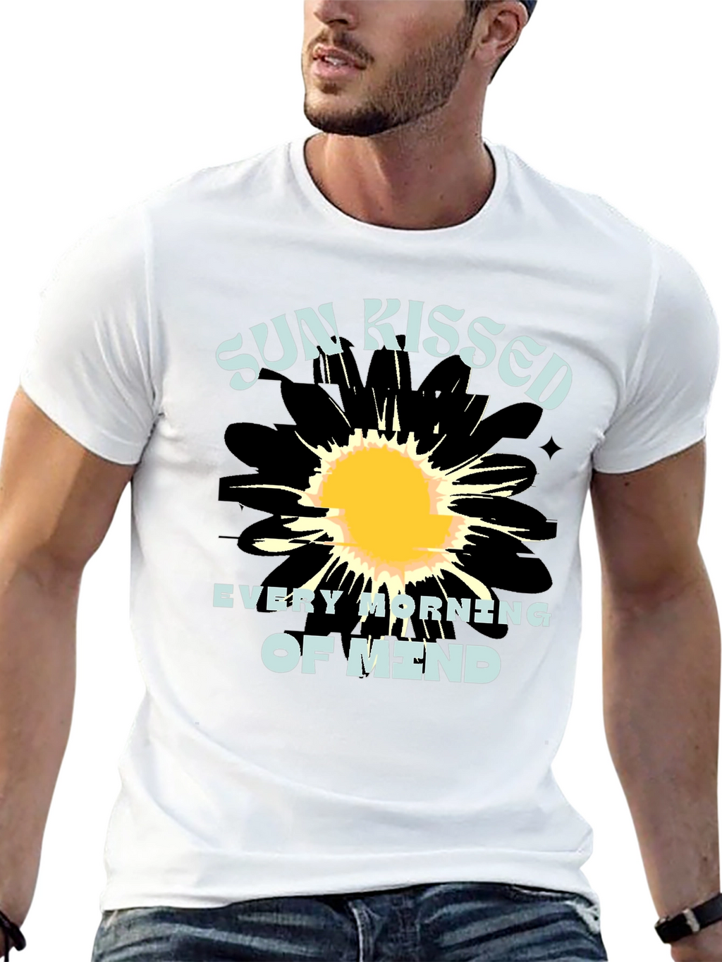 Sun Kissed Mind Black Graphic Tee