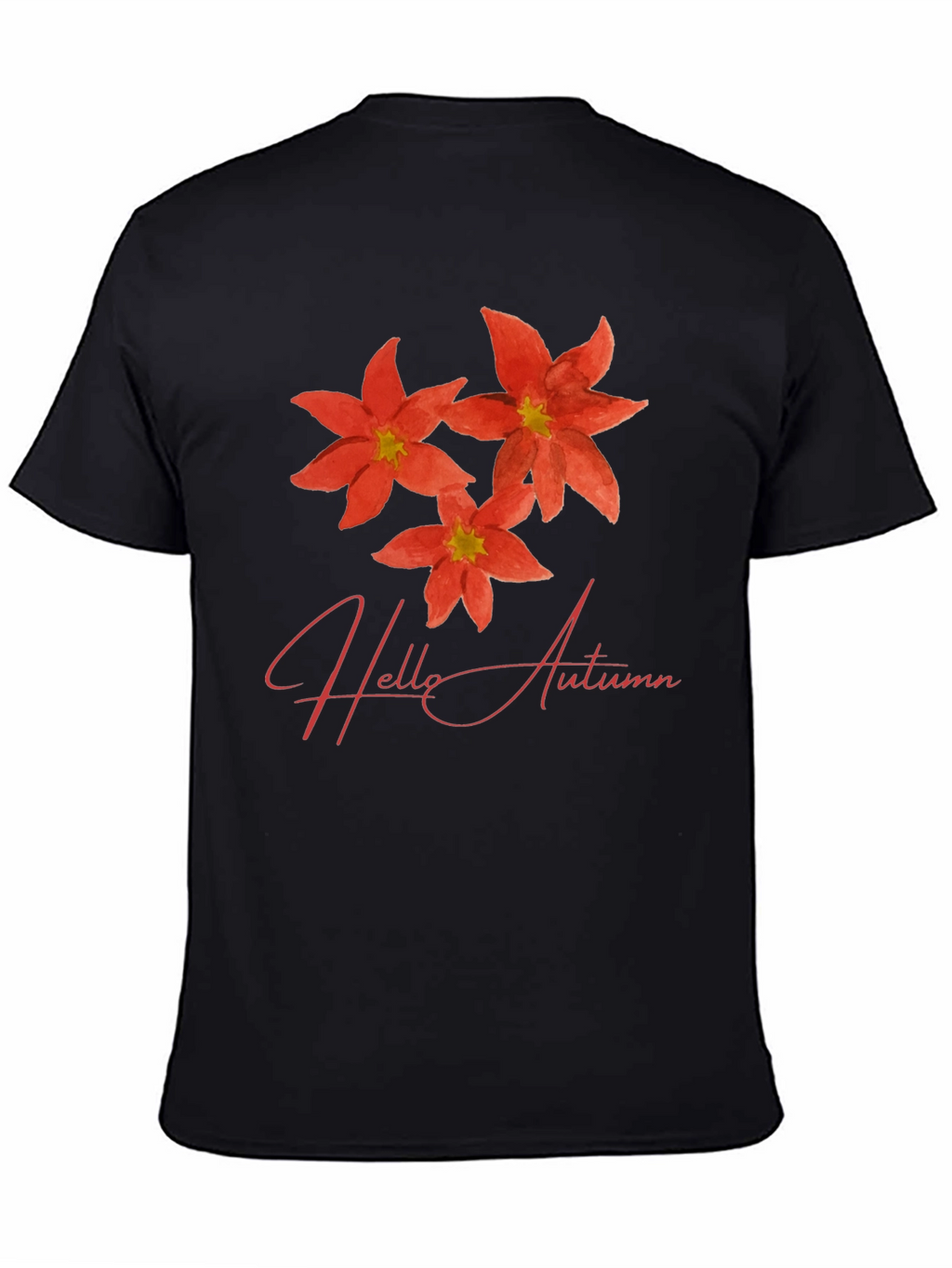 Hello Autumn Flower T-Shirt - Stylish Floral Tee