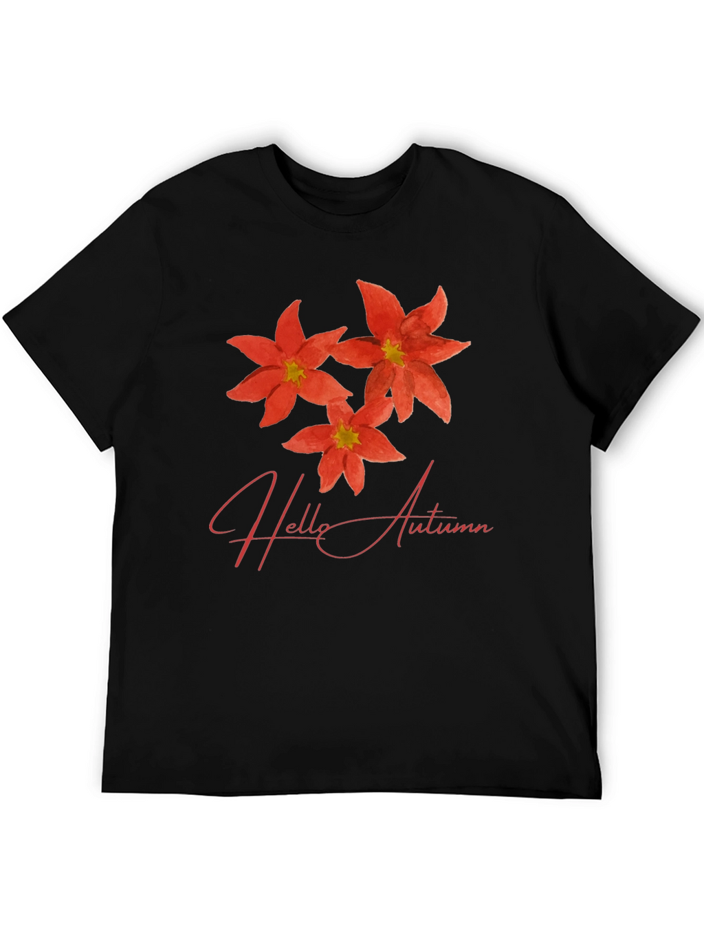 Hello Autumn Flower T-Shirt - Stylish Floral Tee