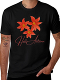 Hello Autumn Flower T-Shirt - Stylish Floral Tee