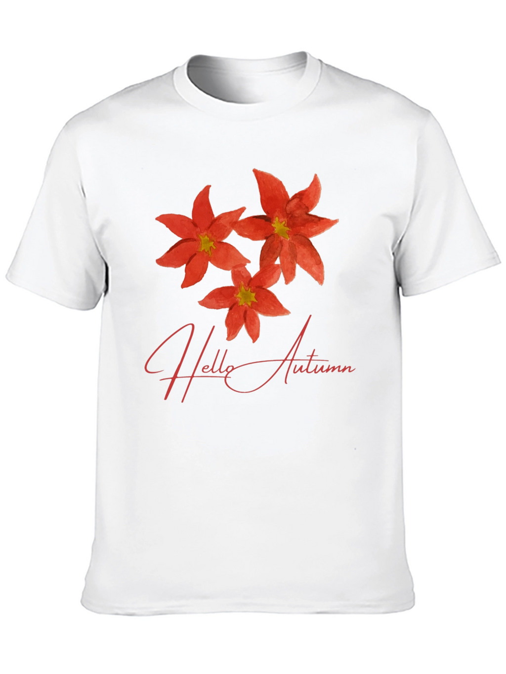 Hello Autumn Flower T-Shirt - Stylish Floral Tee