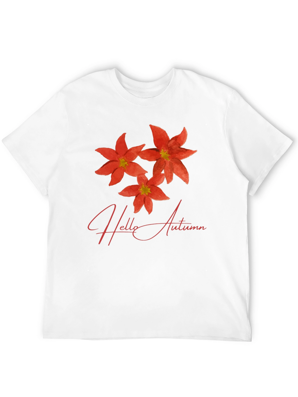 Hello Autumn Flower T-Shirt - Stylish Floral Tee