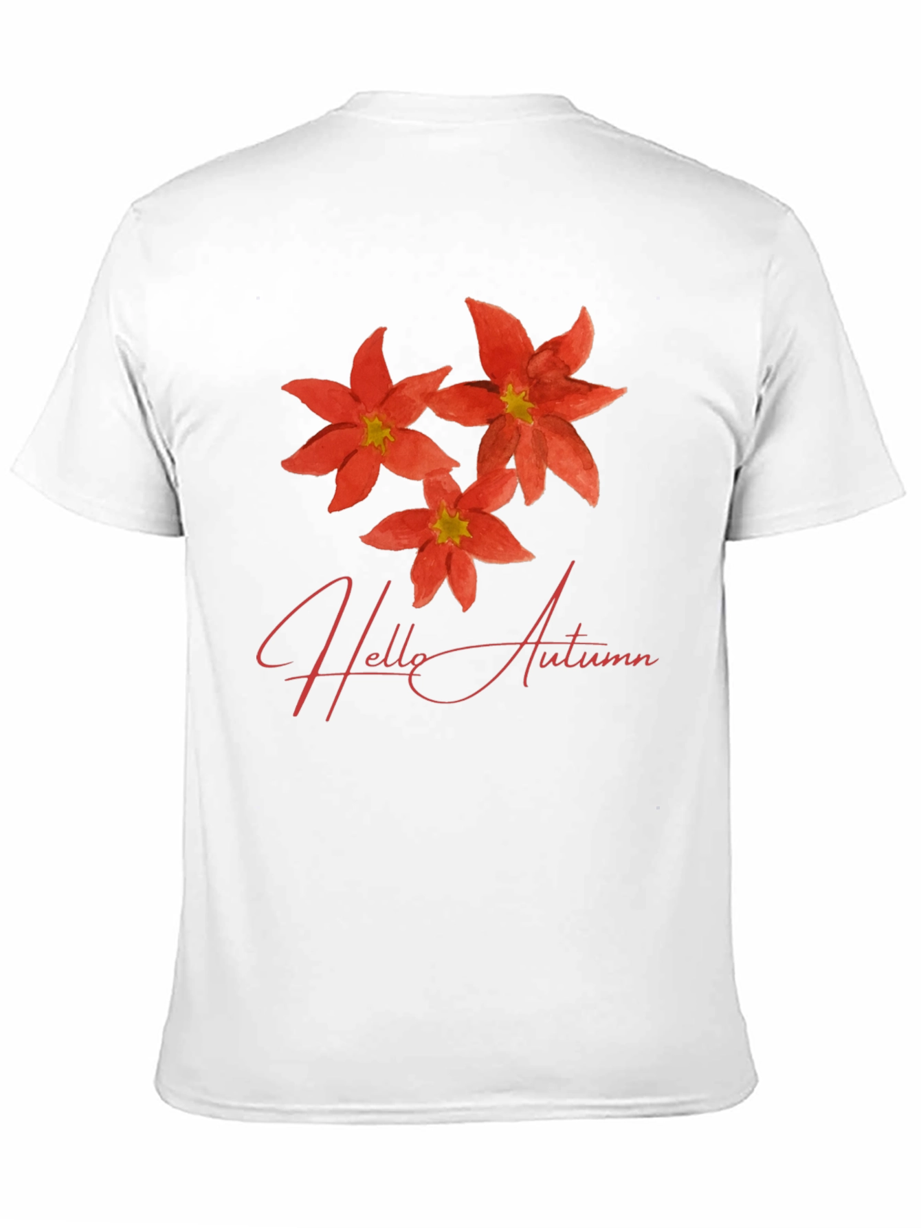 Hello Autumn Flower T-Shirt - Stylish Floral Tee