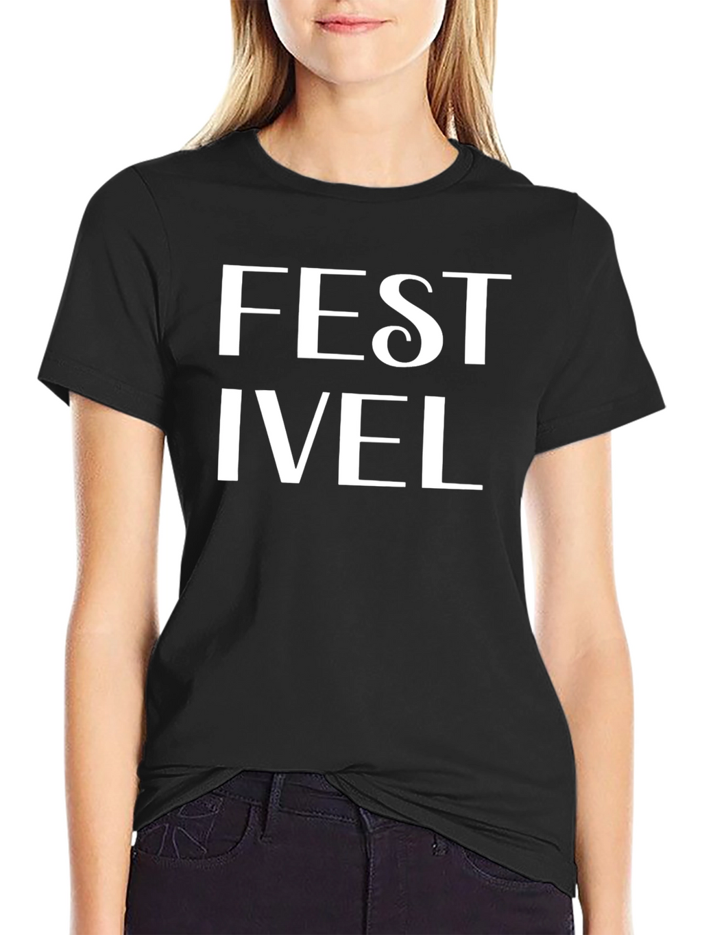 Festivel Graphic T-Shirt - Black Cotton Tee