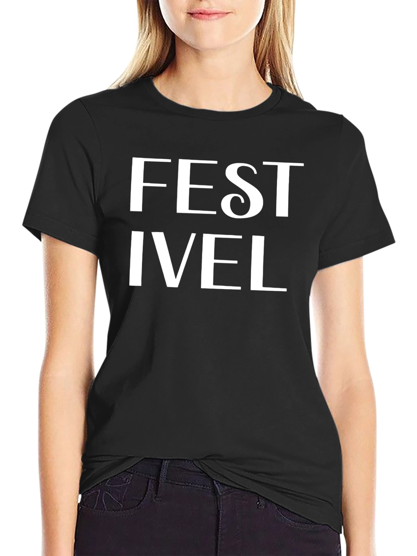 Festivel Graphic T-Shirt - Black Cotton Tee