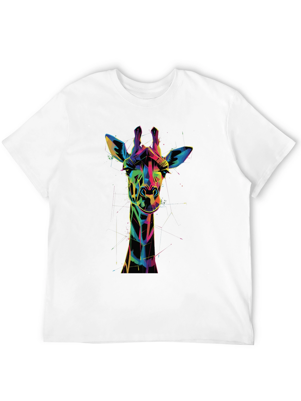 Geometric Giraffe Graphic Tee