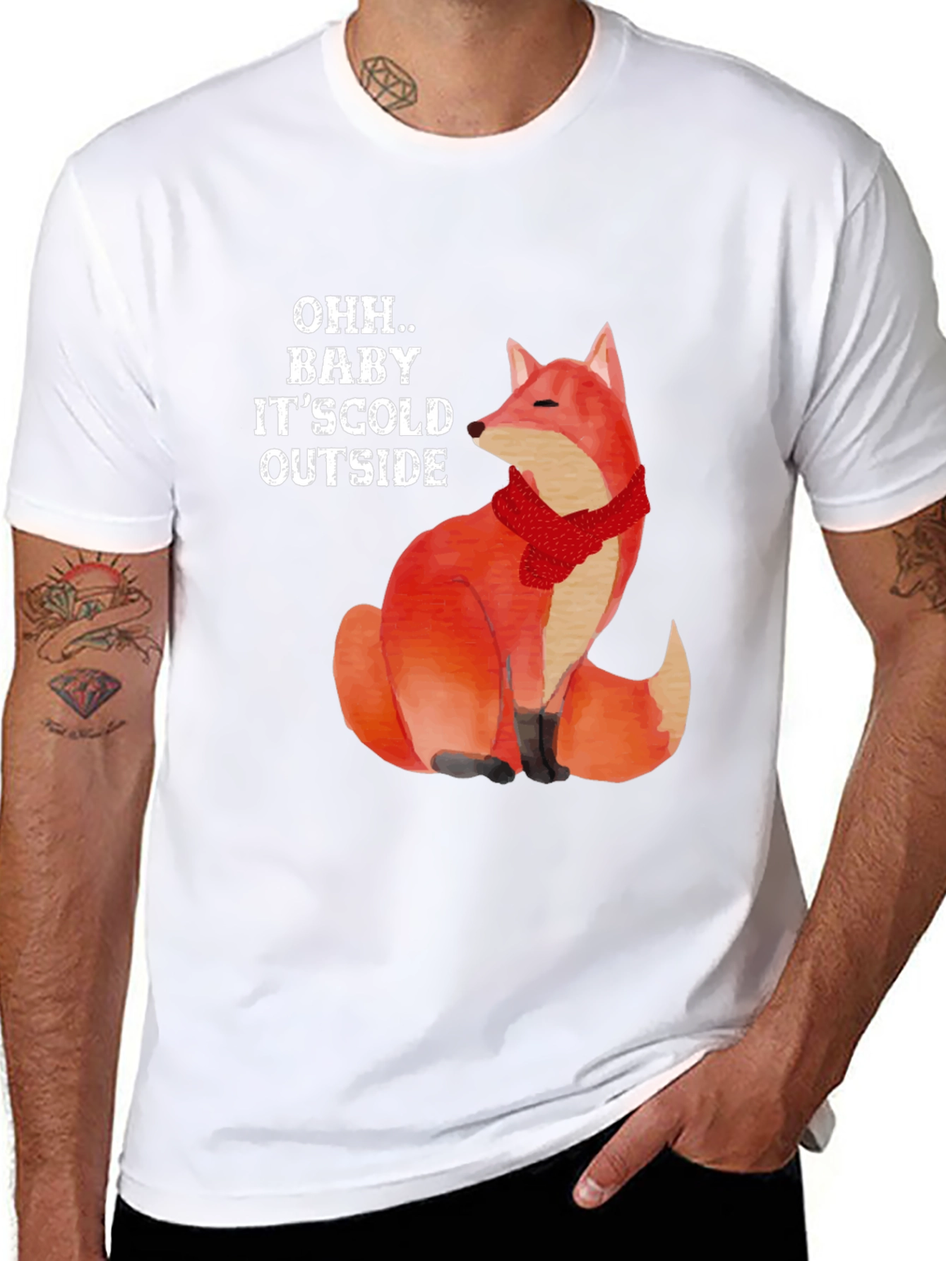 Cold Outside Fox Graphic T-Shirt