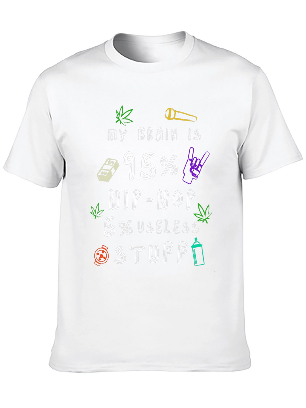 Hip Hop Brain Mens T-Shirt