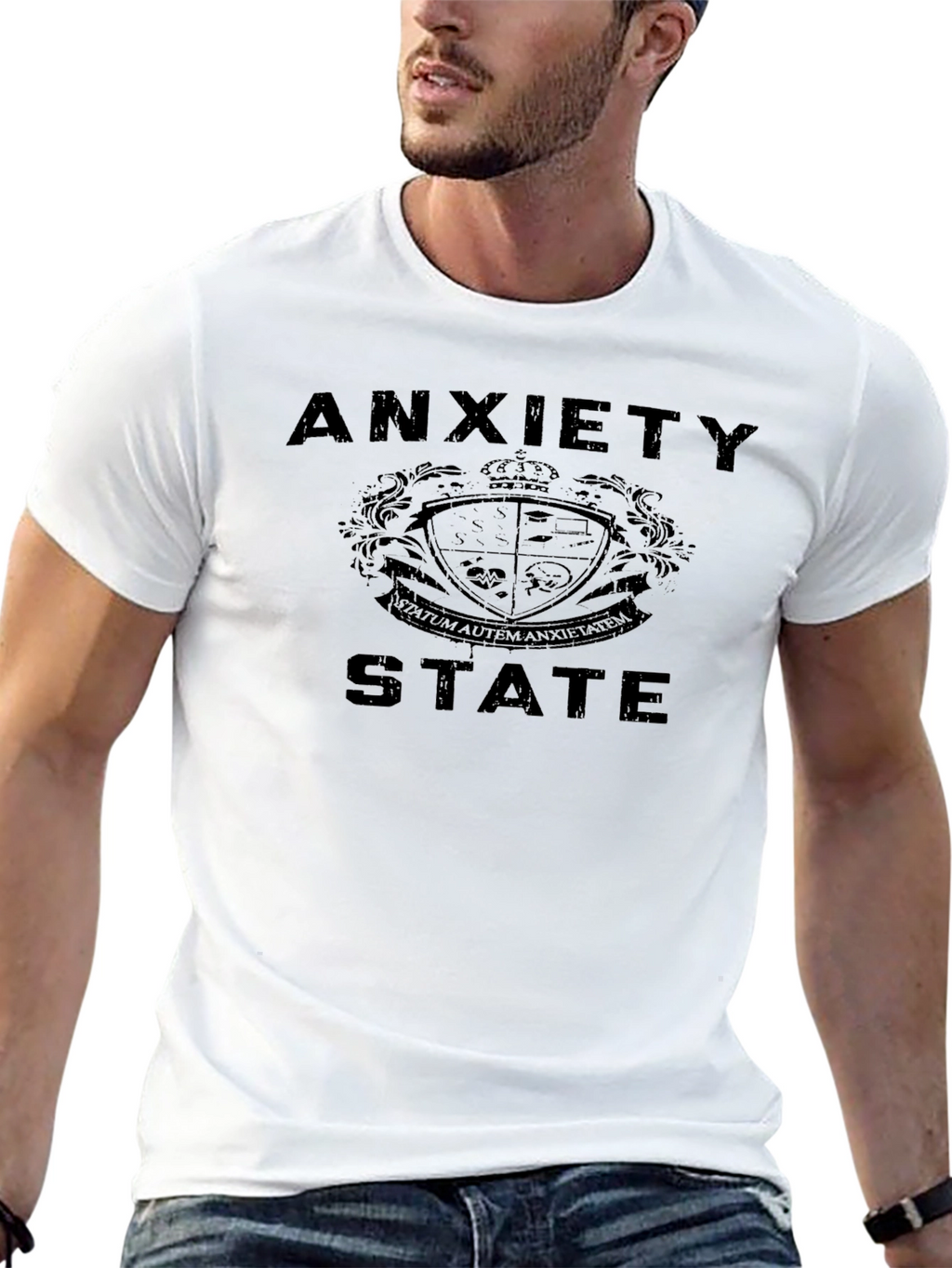 Anxiety State Graphic T-Shirt - Black
