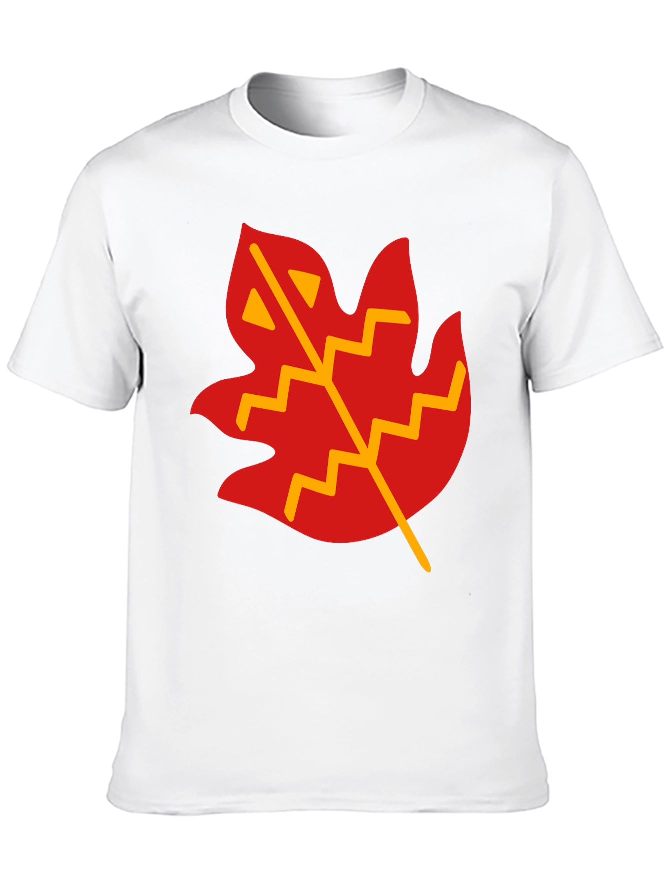 Leaf Graphic T-Shirt - Casual Black Tee