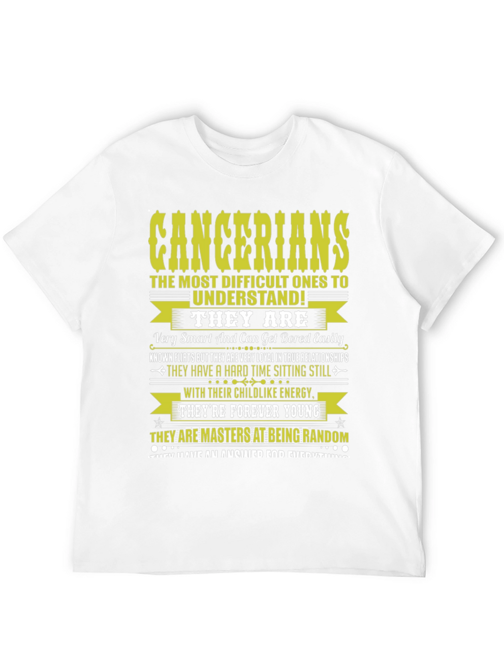Cancerian Zodiac T-Shirt - Difficult to Understand!