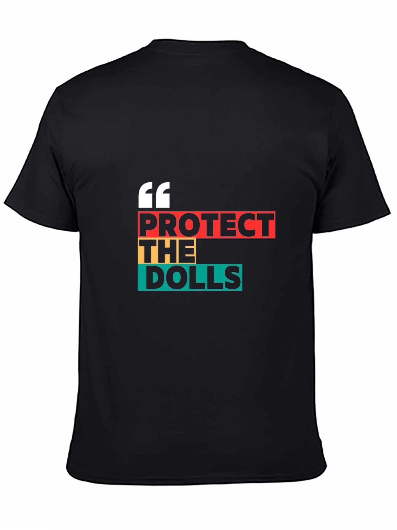Protect The Dolls Graphic Tee - Black Cotton Blend