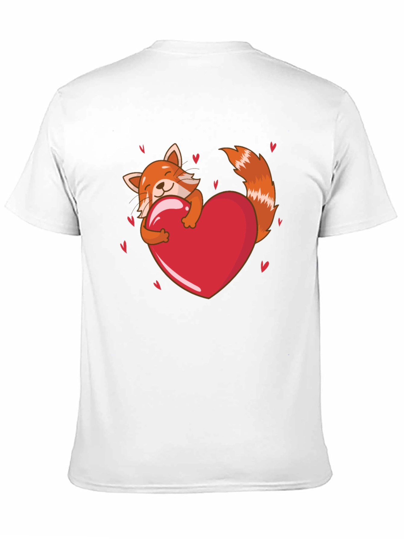 Cute Red Panda Heart T-Shirt - Valentines Day Tee