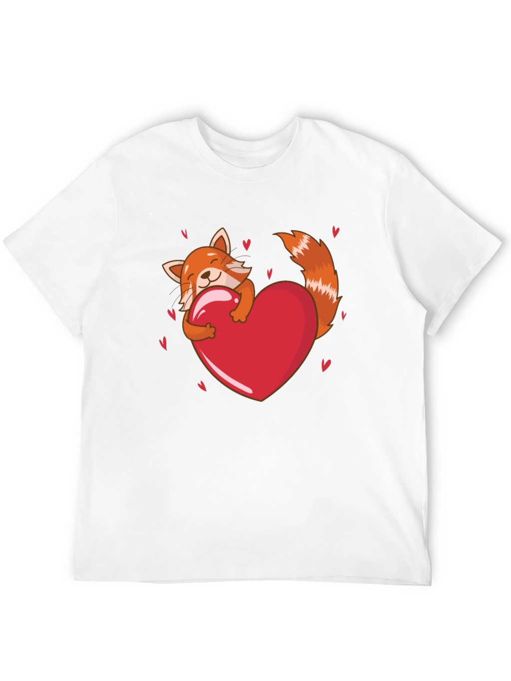 Cute Red Panda Heart T-Shirt - Valentines Day Tee