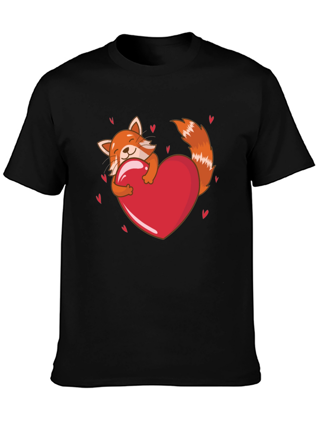 Cute Red Panda Heart T-Shirt - Valentines Day Tee
