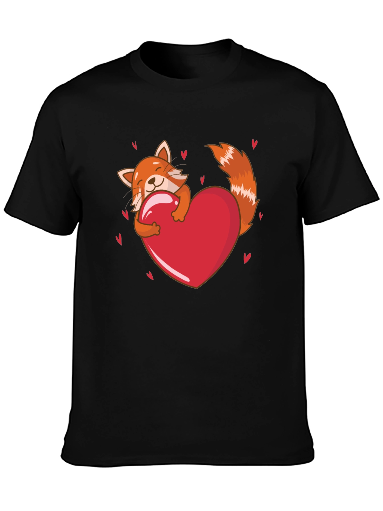 Cute Red Panda Heart T-Shirt - Valentines Day Tee