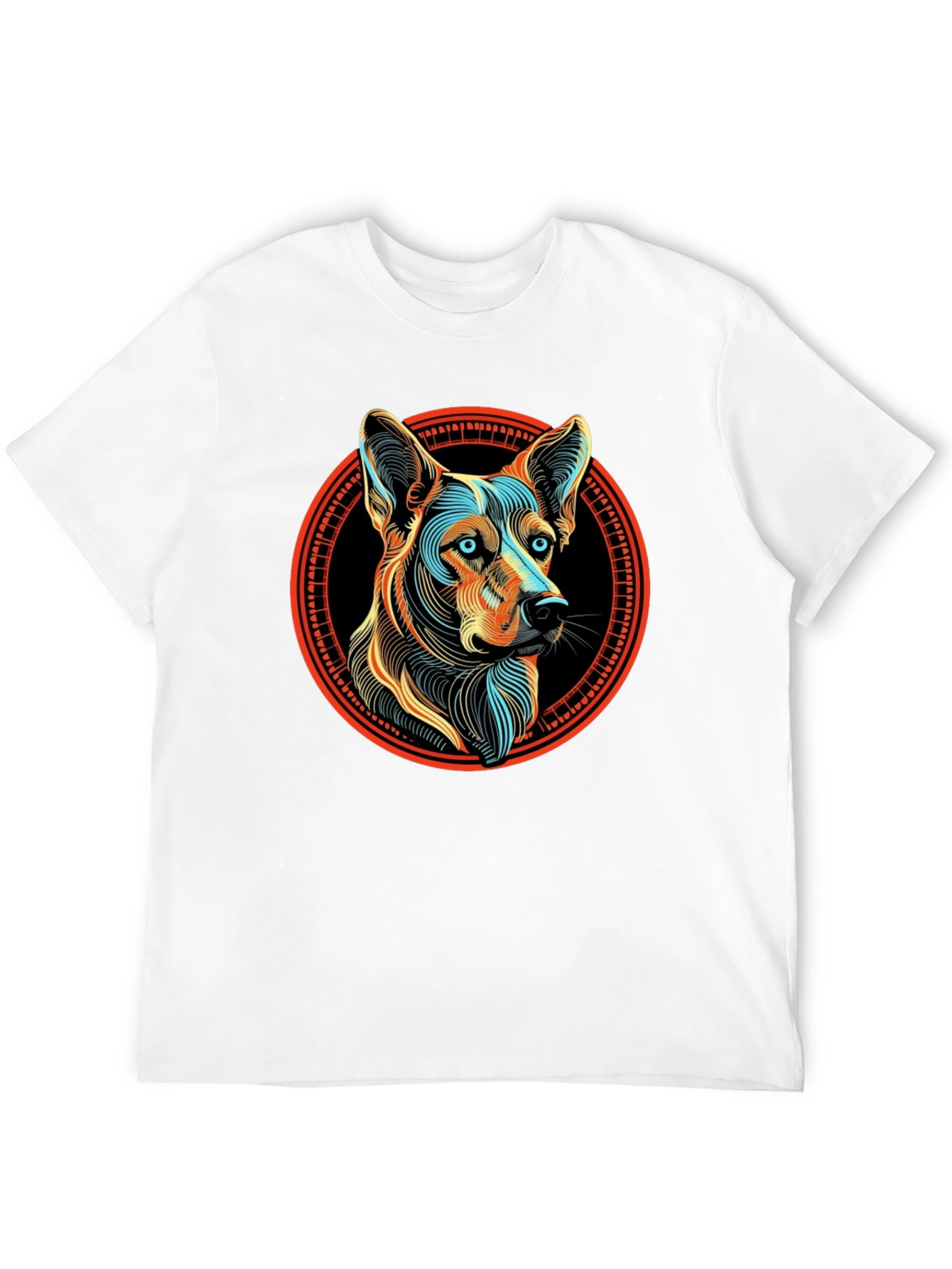 Dog Breed Graphic Print Black T-Shirt