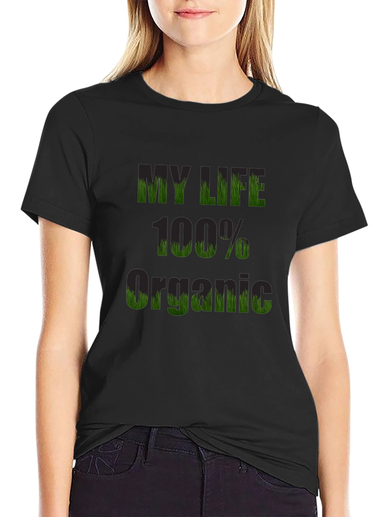 Organic Life T-Shirt - Black Cotton Tee