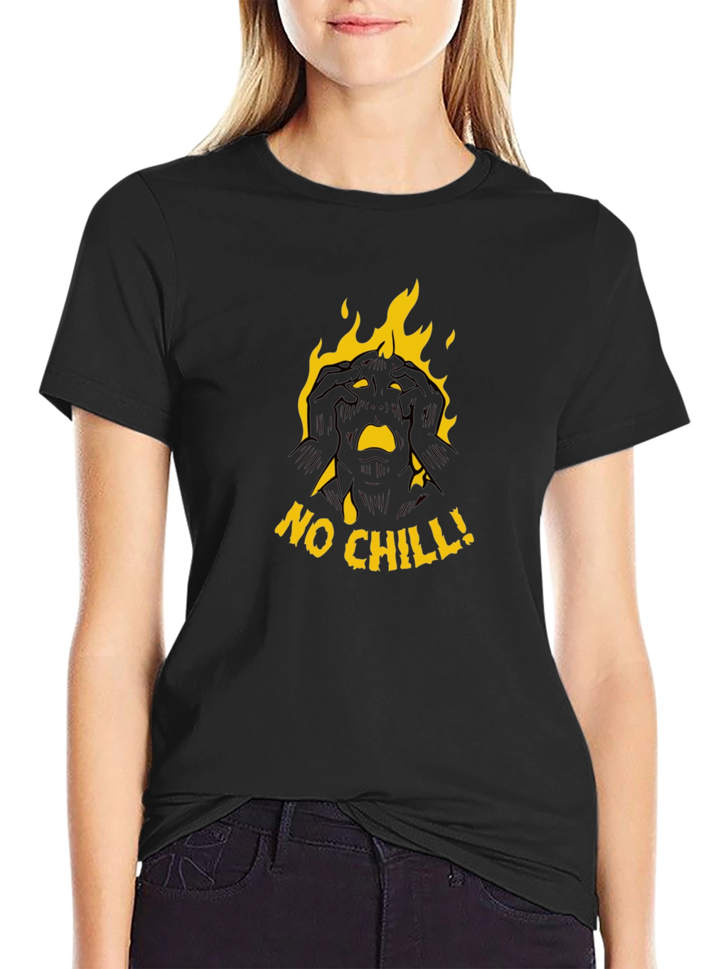 No Chill Graphic Black T-Shirt