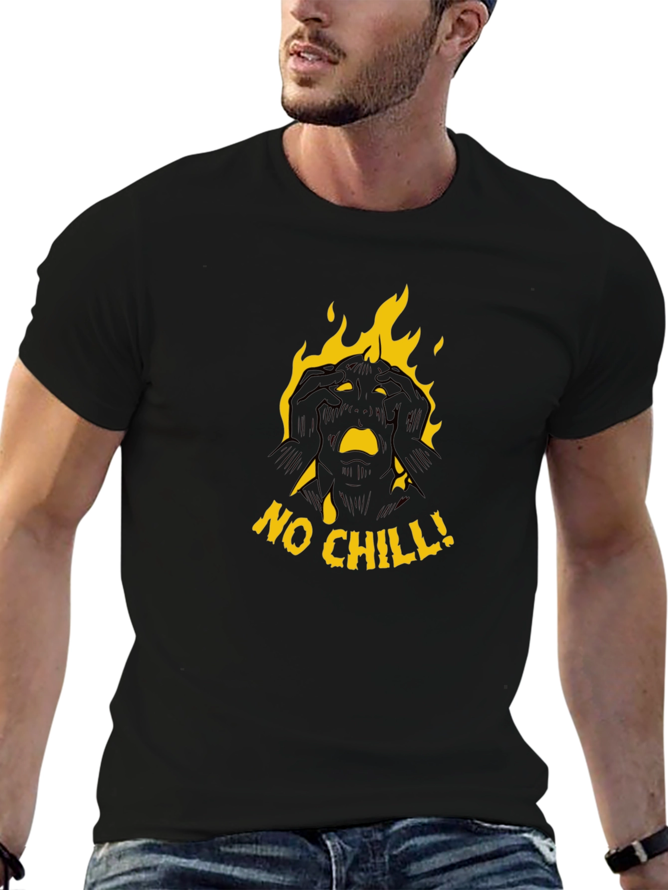 No Chill Graphic Black T-Shirt