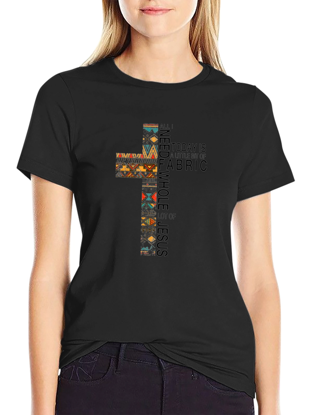 Fabric & Jesus Cross Graphic Tee