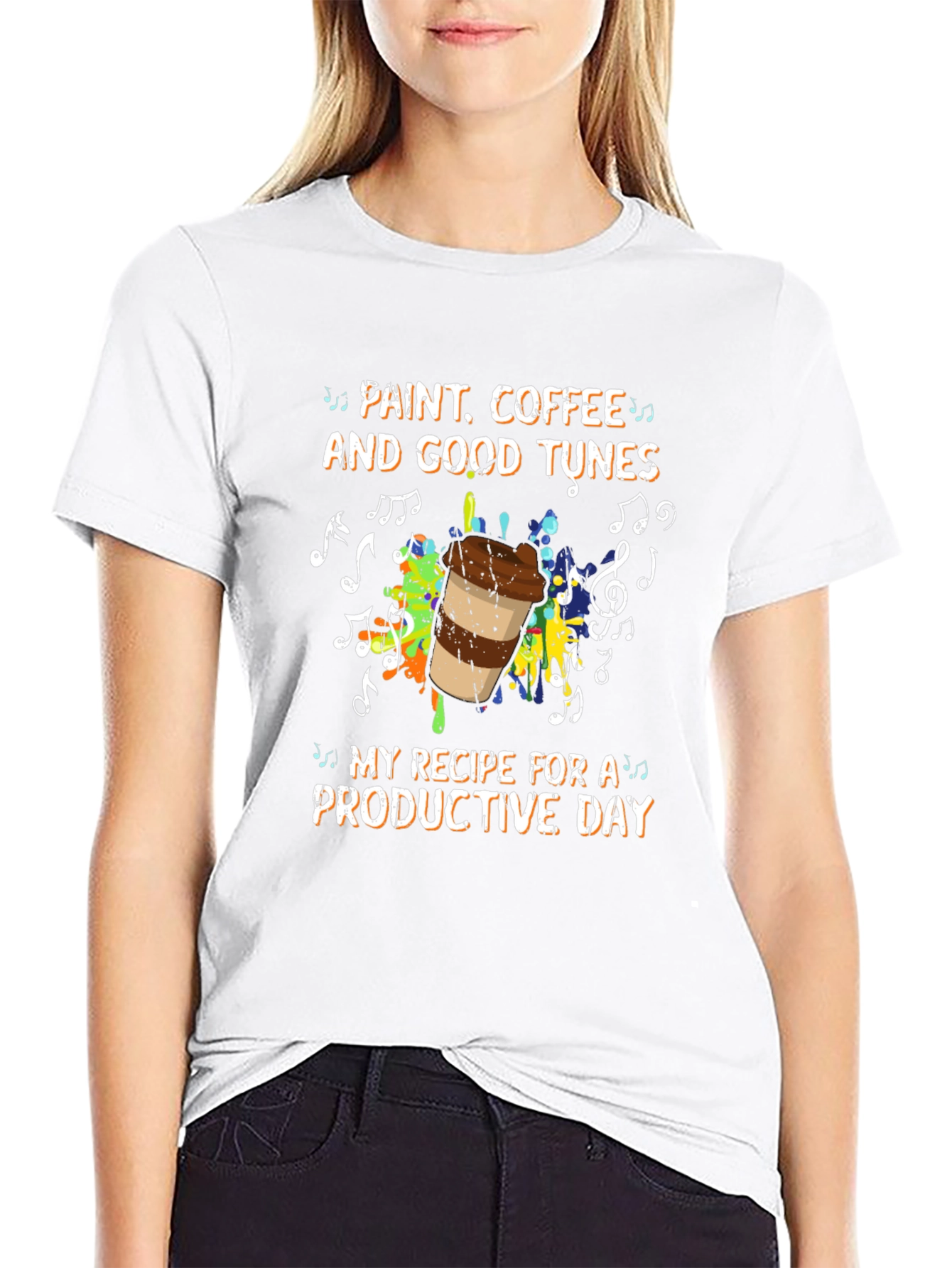 Paint Coffee and Good Tunes T-Shirt