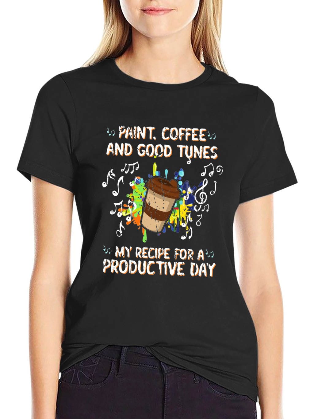 Paint Coffee and Good Tunes T-Shirt
