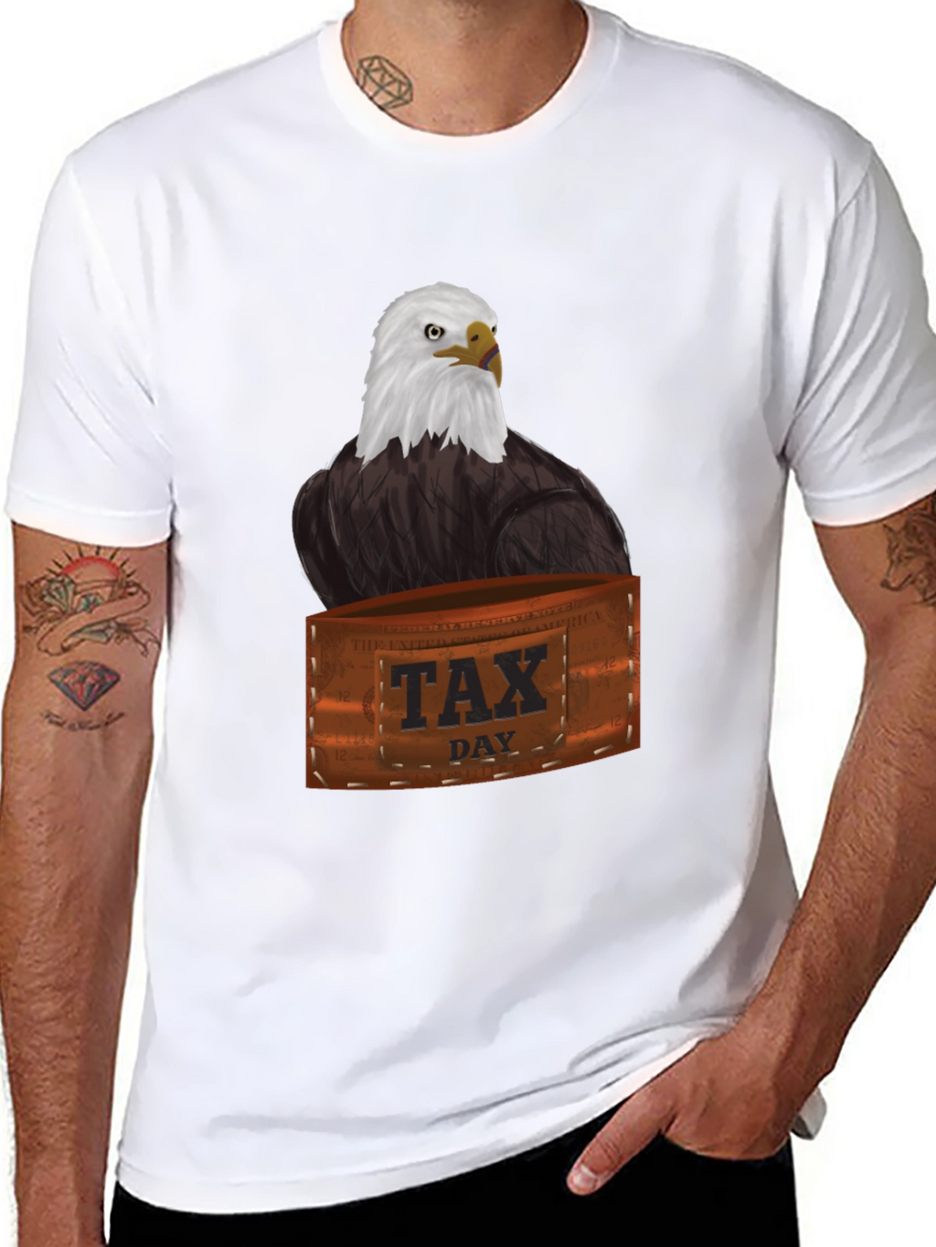 Tax Day Eagle Graphic Tee - Patriotic T-Shirt