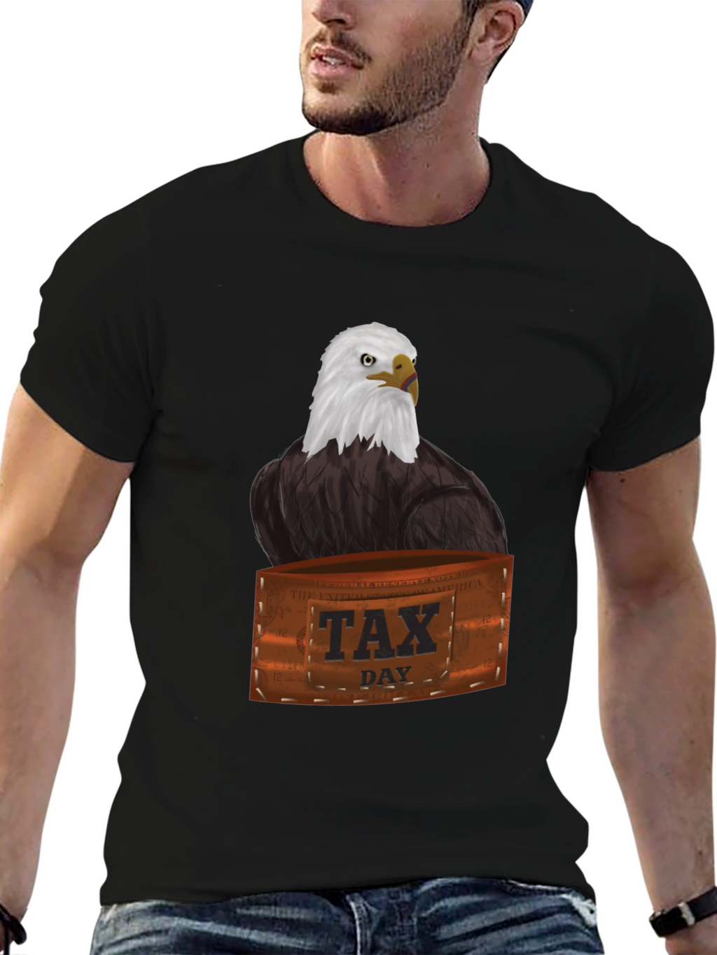 Tax Day Eagle Graphic Tee - Patriotic T-Shirt