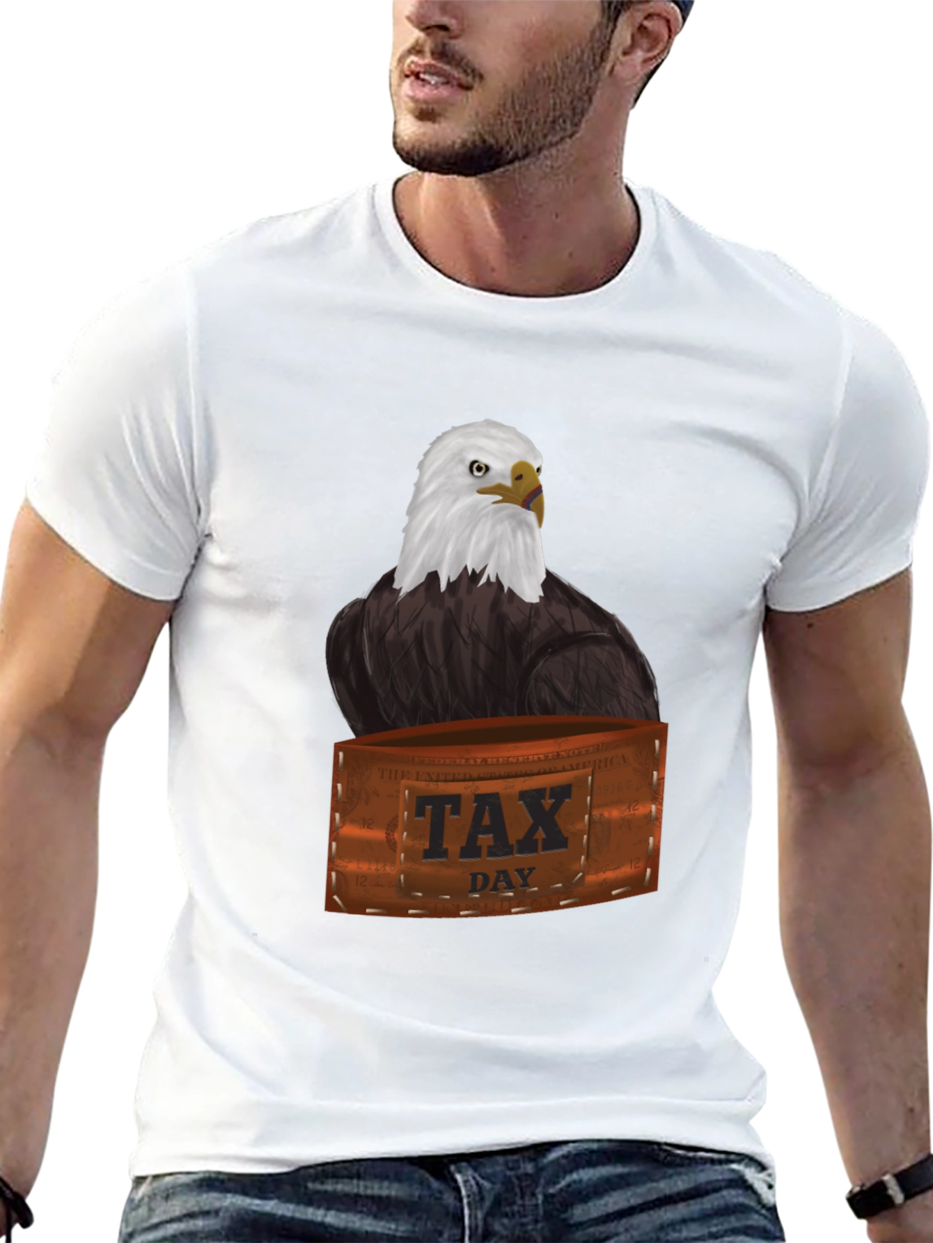 Tax Day Eagle Graphic Tee - Patriotic T-Shirt