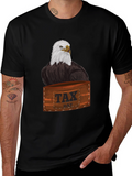 Tax Day Eagle Graphic Tee - Patriotic T-Shirt