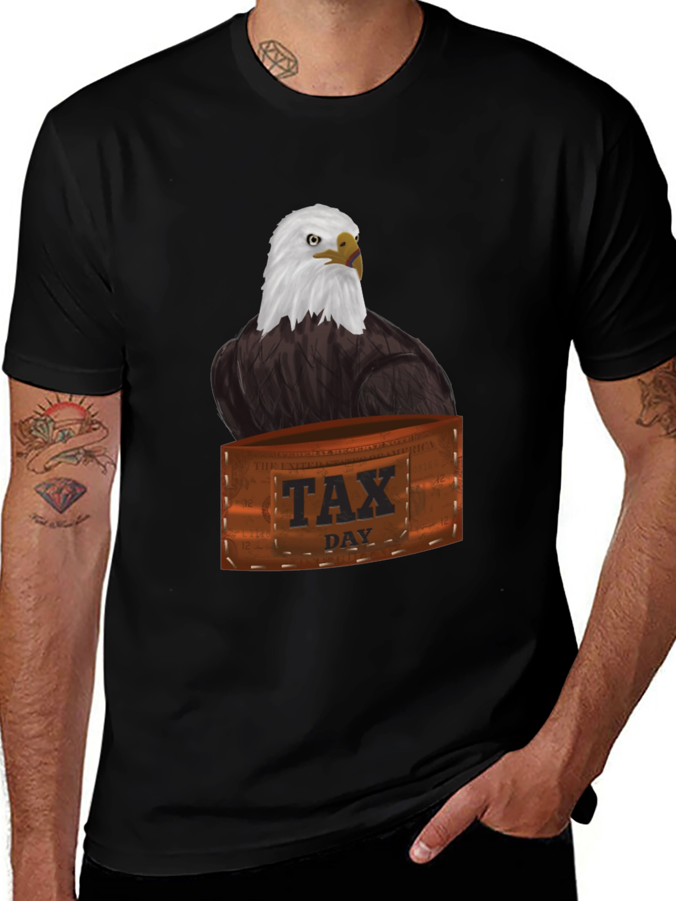 Tax Day Eagle Graphic Tee - Patriotic T-Shirt