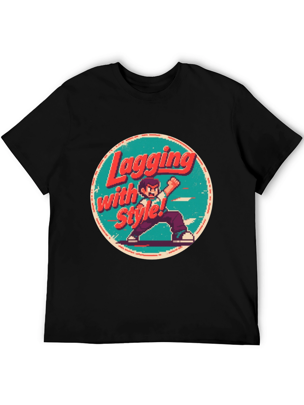 Retro Gaming Style T-Shirt - Lagging with Style