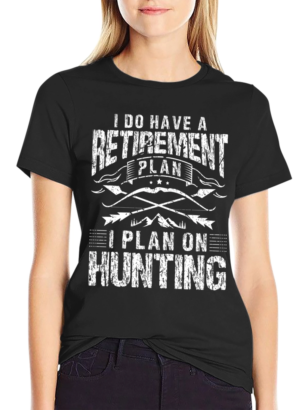Retirement Plan Hunting Black T-Shirt